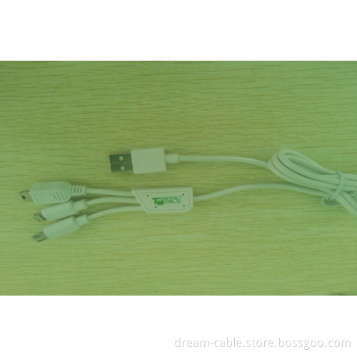 Customized 3 in 1 Data USB Cable for iPhone/Samsung/HTC/Blackberry